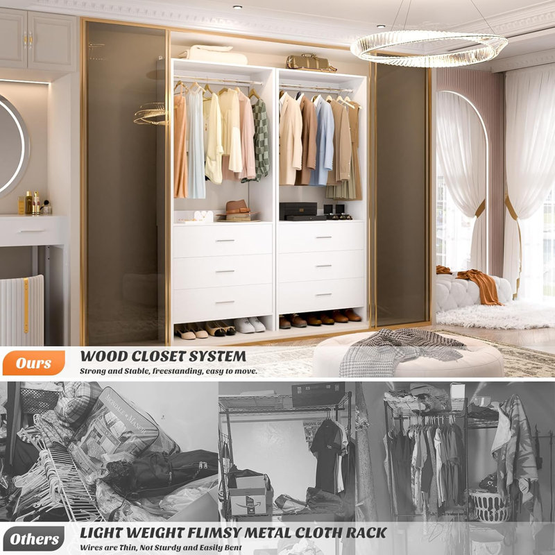 Latitude Run® Meyla 24'' W Freestanding Closet System & Reviews